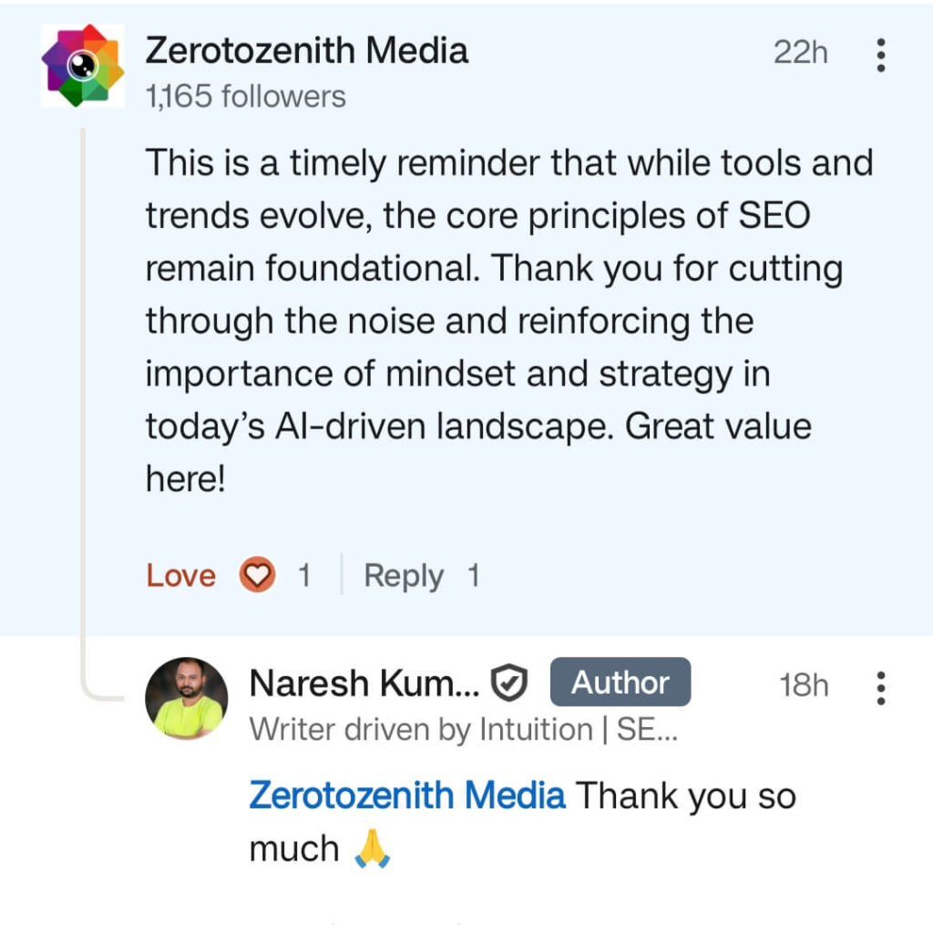 Good feedback for Beginners seo guide