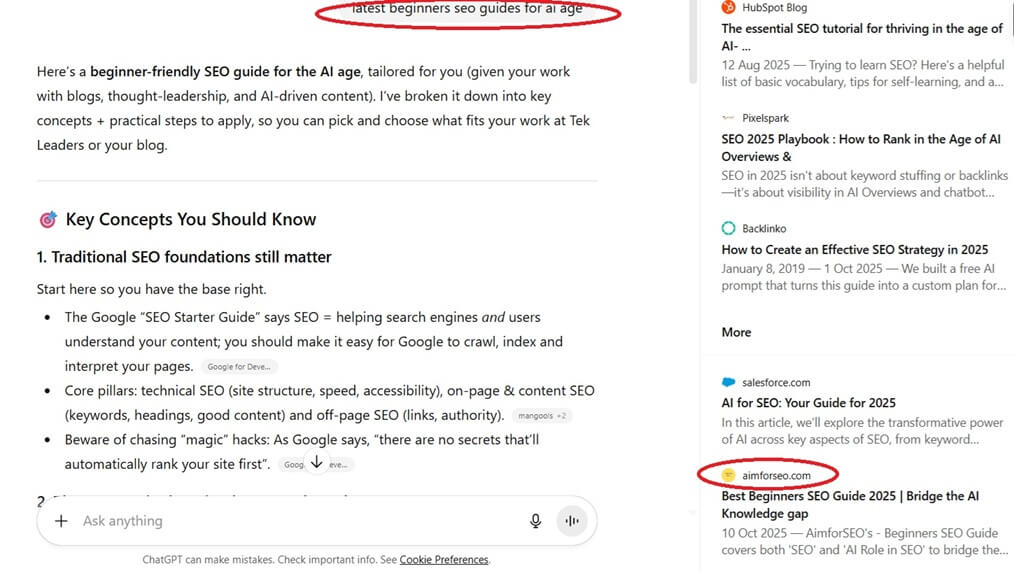How to appear on ChatGPT?