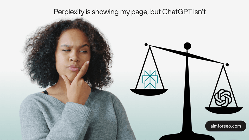 Perplexity is showing my page in its responses, but ChatGPT isn't