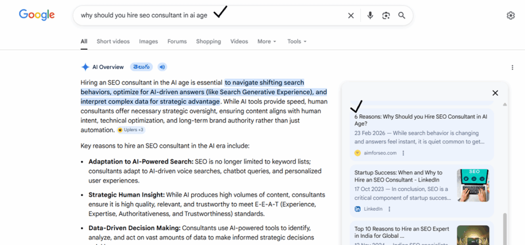 Example for writing for intent behind seo keyword
