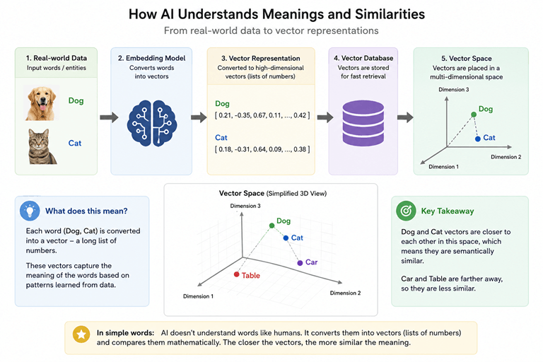 How AI Models understand meanings with the help of vector representations